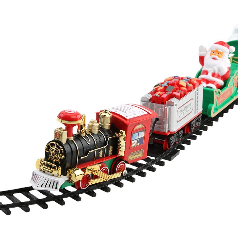 Kids Toys Xmas - Elektryczny zestaw świąteczny: pociąg, drzewko z